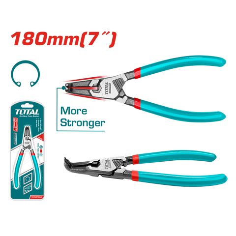 Pinza per anelli elastici interni testa piegata