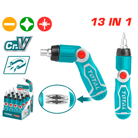 Giravite portainserti snodabile a cricchetto 13 in 1