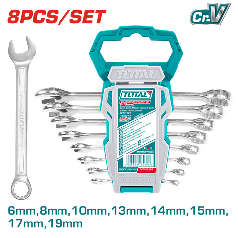 Set chiavi combinate con supporto, 8 pezzi