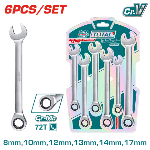 Set chiavi a cricchetto, 6 pezzi