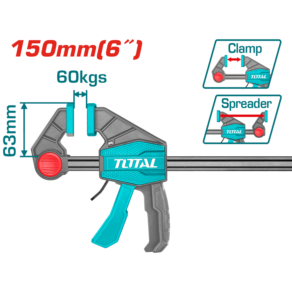 Strettoio rapido ad una mano reversibile - 60kg