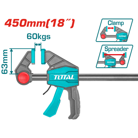 Strettoio rapido ad una mano reversibile - 60kg