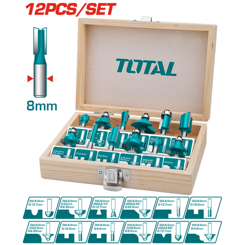 Set frese per legno gambo 8mm