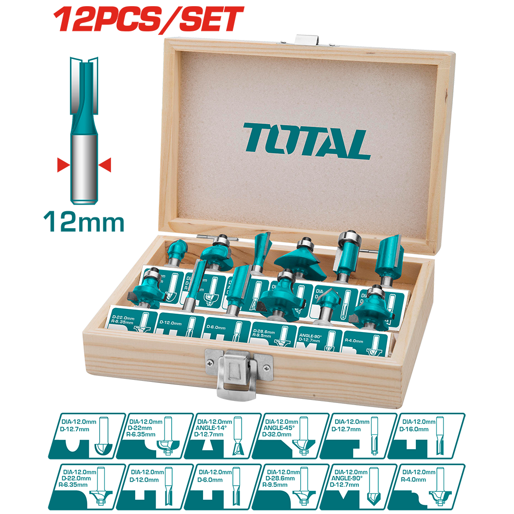 Set frese per legno  gambo 12mm