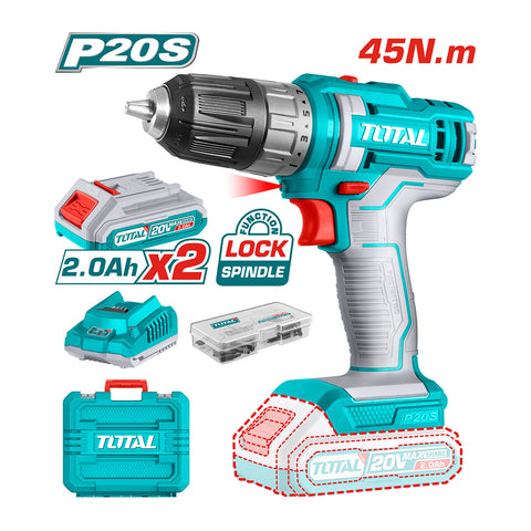 Trapano Avvitatore 20V, 45 Nm - Set Completo