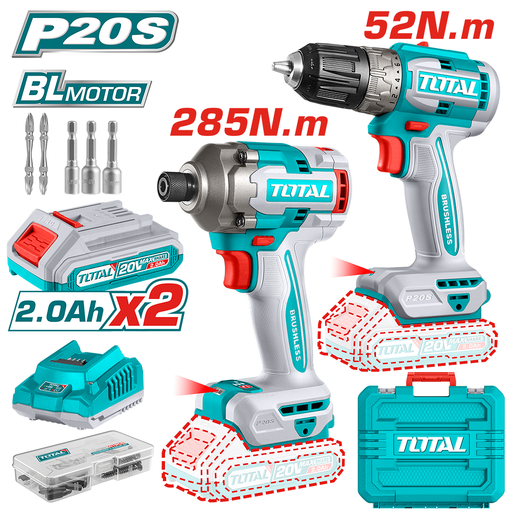 Set Avvitatore e Avvitatore a Massa Battente con Attacco 1/4", 20V