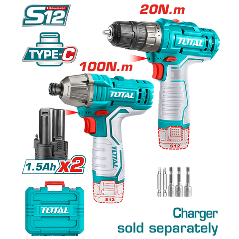 Set Avvitatore + Avvitatore ad Impulsi 1/4", 12V