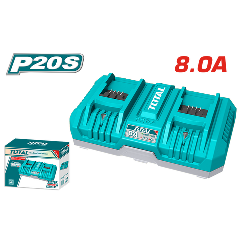 Caricabatterie Ultra Rapido 20V, 8A, Doppia Porta con Indicatore LED