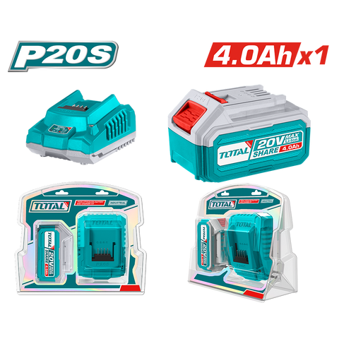 Starter Kit 1 Batteria 20 V, 4 Ah + Caricabatterie 2 A
