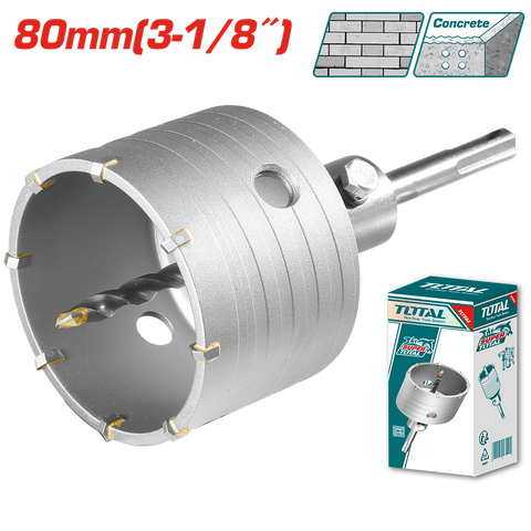 Set fresa a tazza per muro, gambo SDS-PLUS e punta pilota