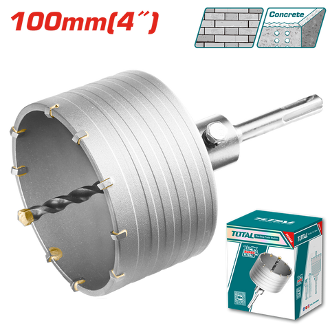 Set fresa a tazza per muro, gambo SDS-PLUS e punta pilota