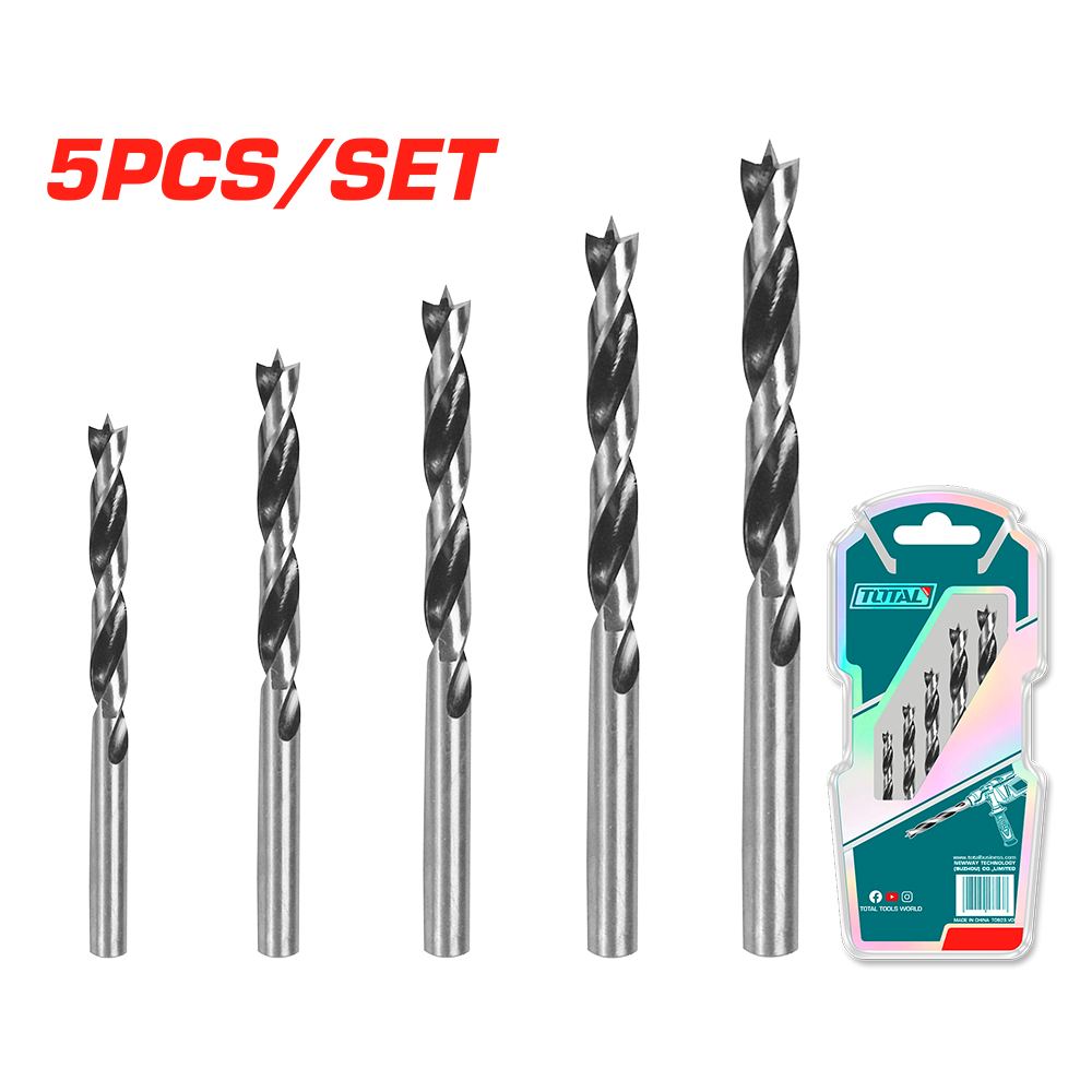 Set 5 punte per legno