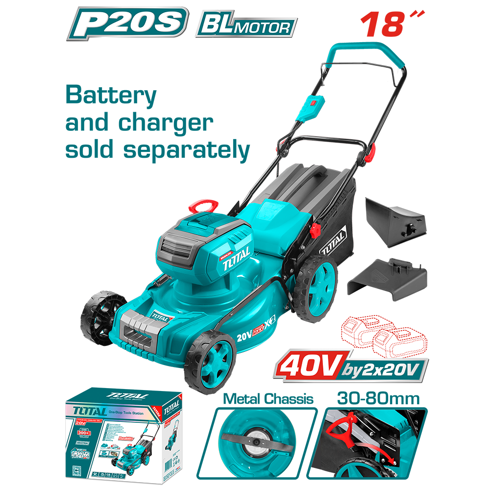 Rasaerba a Batteria 40V, Ø 46 cm SOLO CORPO MACCHINA