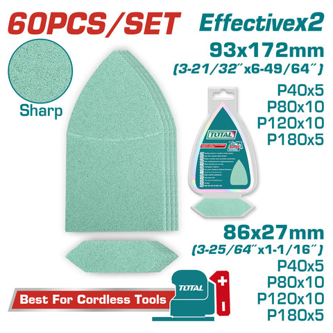 FOGLI ABRASIVI PER LEVIGATRICI PALMARI - SET 60 PZ