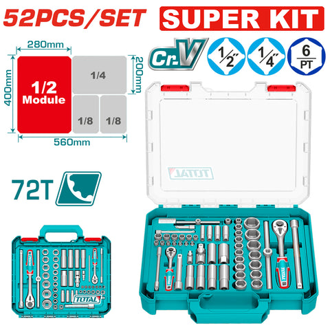SET VALIGETTA 52 BUSSOLE 1/2"+ 1/4"