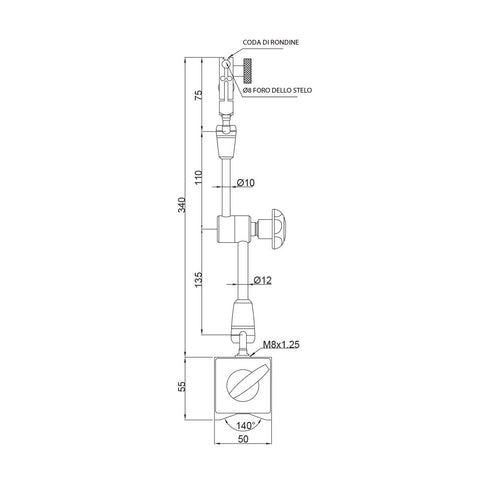 SUPPORTO ARTICOLATO PORTA COMPARATORE