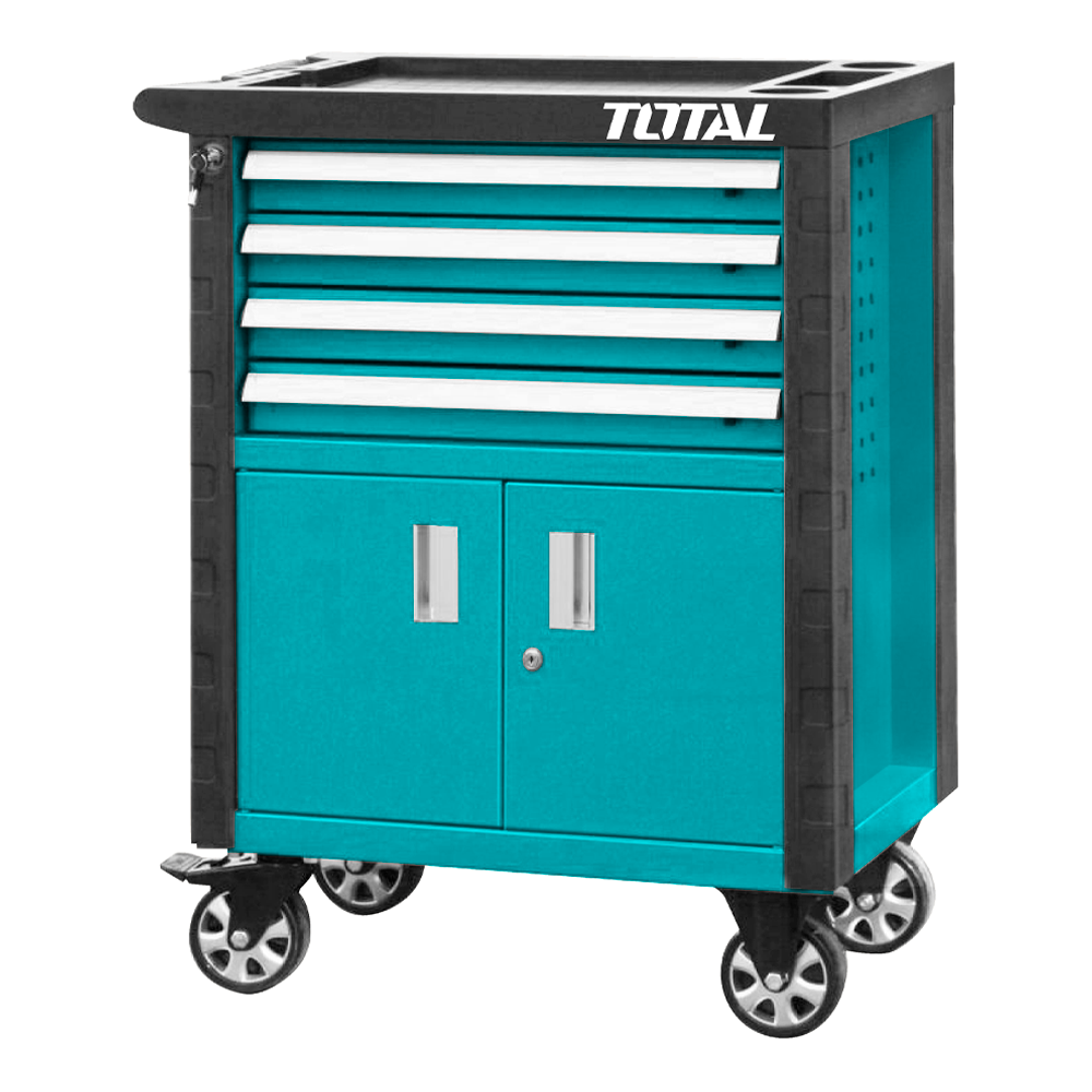 Carrello portautensili vuoto con 4 cassetti + antine
