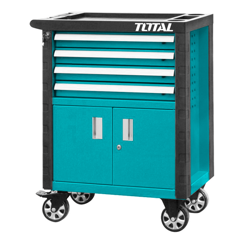 Carrello portautensili vuoto con 4 cassetti + antine
