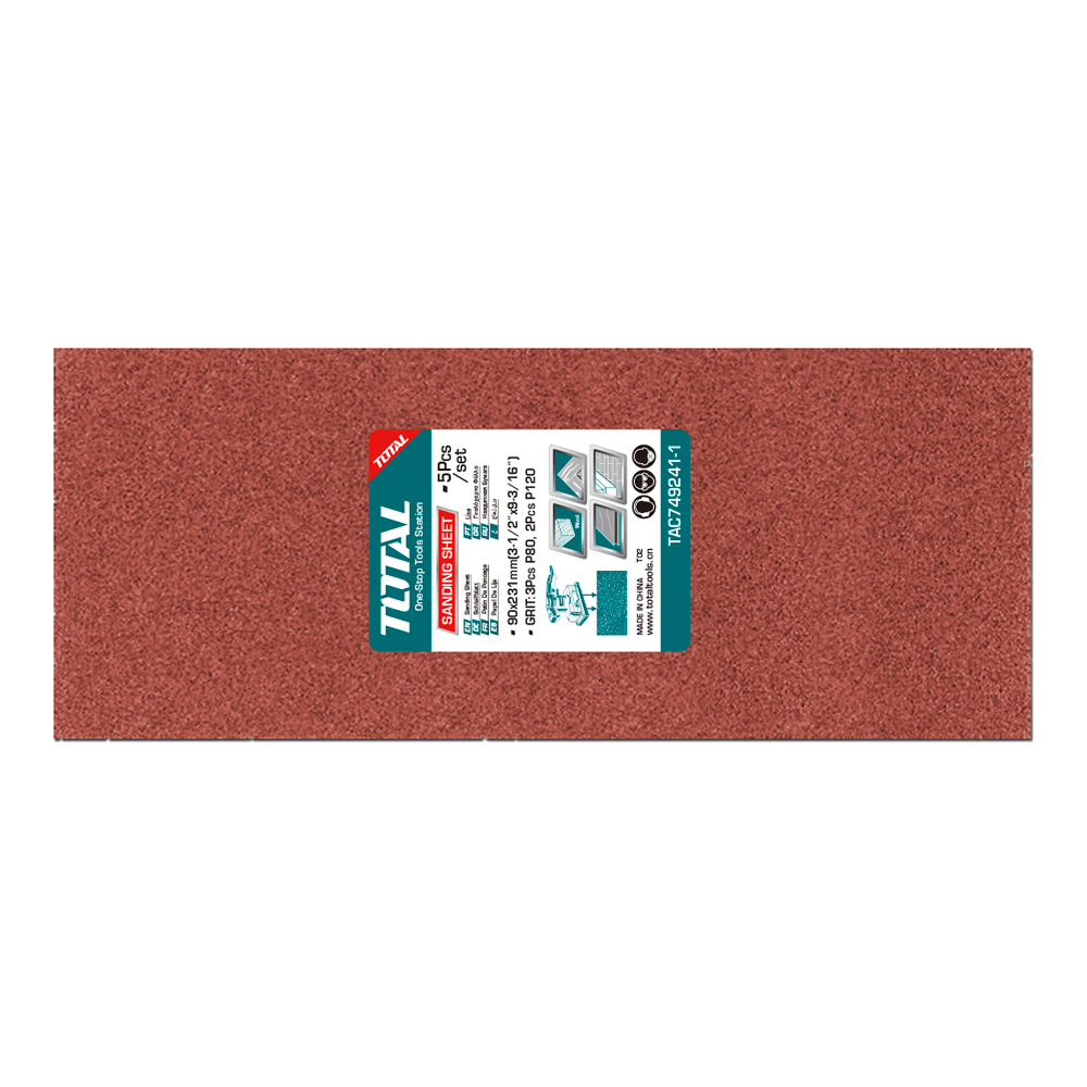 Set 5 fogli abrasivi per levigatrici orbitali