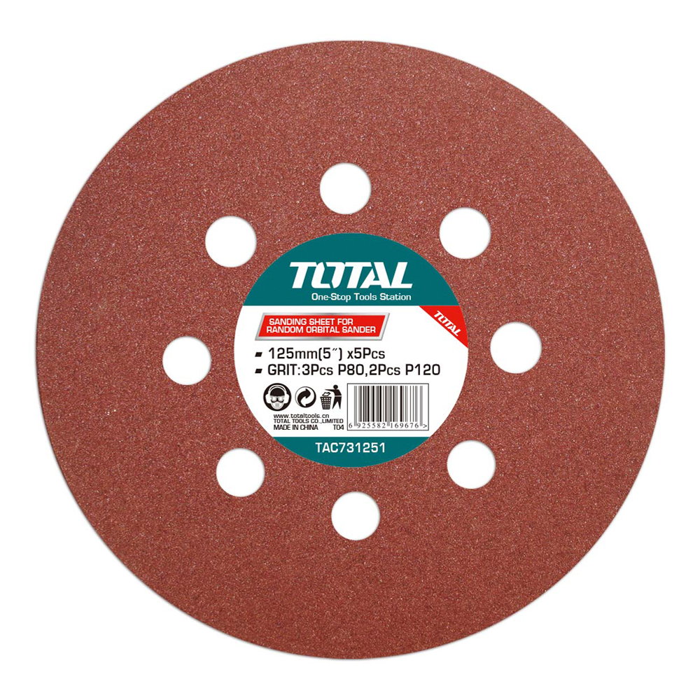 Set 5 dischi abrasivi per levigatrici rotorbitali