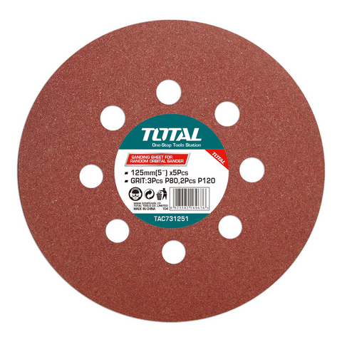 Set 5 dischi abrasivi per levigatrici rotorbitali