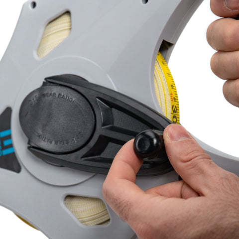 Rotella metrica INECO FAST FIBER con nastro in fibra ad avvolgimento rapido
