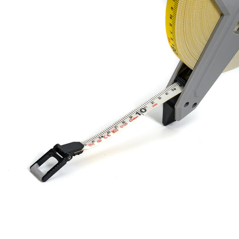 Rotella metrica INECO LONG FIBER con nastro in fibra ad avvolgimento rapido 100 mt